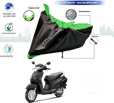 AutoGalaxy Waterproof Two Wheeler Cover for Honda(Activa 4G, Green, Black)