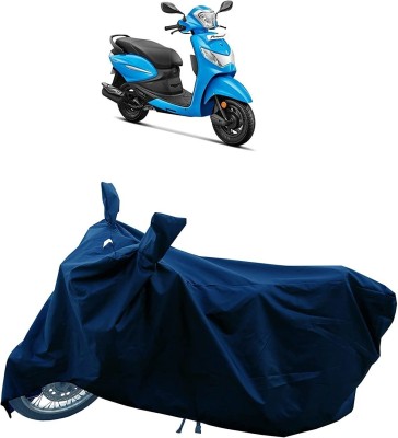 KEDIT Two Wheeler Cover for Hero(Pleasure Plus, Blue)