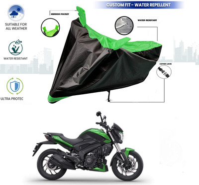 APNEK Waterproof Two Wheeler Cover for Bajaj(Dominar 400, Green, Black)