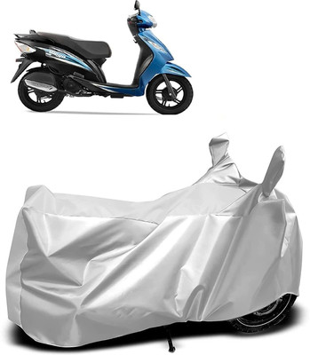 OXTAUL Two Wheeler Cover for TVS(Wego, Silver)