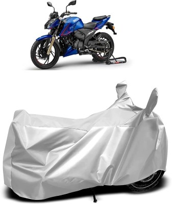 KEDIT Two Wheeler Cover for TVS(Apache RTR 200 4V, Silver)