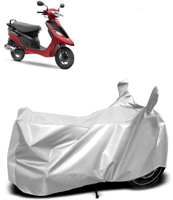OXTAUL Two Wheeler Cover for TVS(Scooty Pep Plus, Silver)