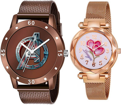 VARNI ENT Combo Pack of 2 Stylish Avenger Analog Men Watch With Women Watch Analog Watch  - For Men & Women