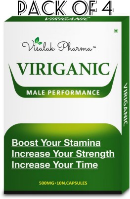 visalak pharma Viriganic-Capsule For Men Strength, Stamina & Vitality(Pack of 4)