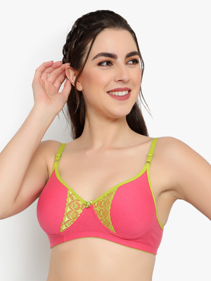 SSoShHub Women T-Shirt Non Padded Bra(Orange)