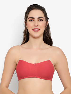 SSoShHub Women T-Shirt Non Padded Bra(Orange)
