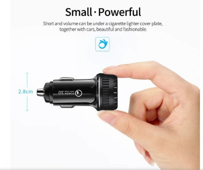 TECHGEAR 15.5 W Turbo Car Charger(Black, With USB Cable)