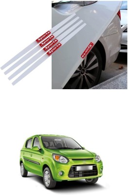 PRTEK Plastic, Rubber Car Door Guard(White, Red, Pack of 4, Maruti, Alto 800, Universal For Car)