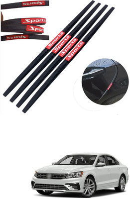 PRTEK Plastic, Rubber Car Door Guard(Black, Red, Pack of 4, Volkswagen, Passat, Universal For Car)