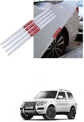 PRTEK Plastic, Rubber Car Door Guard(White, Red, Pack of 4, Mitsubishi, Pajero, Universal For Car)
