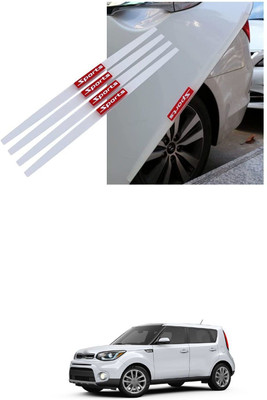 PRTEK Plastic, Rubber Car Door Guard(White, Red, Pack of 4, Hyundai, Universal For Car, Universal For Car)