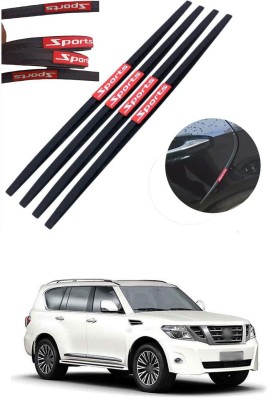 PRTEK Plastic, Rubber Car Door Guard(Black, Red, Pack of 4, Nissan, Patrol, Universal For Car)