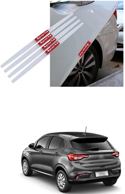 PRTEK Plastic, Rubber Car Door Guard(White, Red, Pack of 4, Fiat, Universal For Car, Universal For Car)