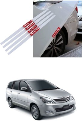 PRTEK Plastic, Rubber Car Door Guard(White, Red, Pack of 4, Toyota, Innova, Universal For Car)