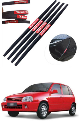 PRTEK Plastic, Rubber Car Door Guard(Black, Red, Pack of 4, Maruti, Zen, Universal For Car)