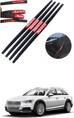 PRTEK Plastic, Rubber Car Door Guard(Black, Red, Pack of 4, Audi, A4, Universal For Car)