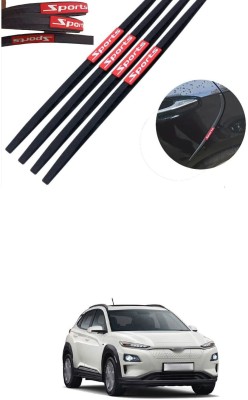 PRTEK Plastic, Rubber Car Door Guard(Black, Red, Pack of 4, Hyundai, Universal For Car, Universal For Car)