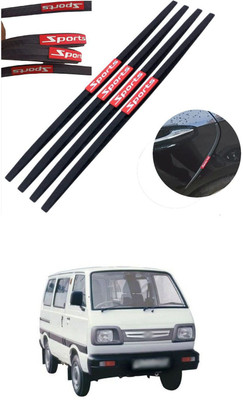 PRTEK Plastic, Rubber Car Door Guard(Black, Red, Pack of 4, Maruti, Omni, Universal For Car)