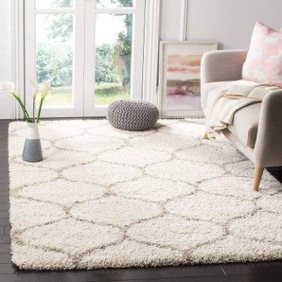 SPA Furnishing Beige Polyester Carpet(5 ft,  X 2 ft, Rectangle)