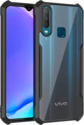 KRBL Back Cover for Vivo Y12(Black, Transparent, Shock Proof, Pack of: 1)