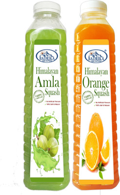 Badrika Pure Natural Himalayan Amla/Gooseberry And Pahari Malta Squash Combo(2 x 750 ml)