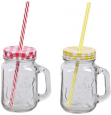 AshandRoh Glass Milk Container  - 500 ml(Pack of 2, Clear)