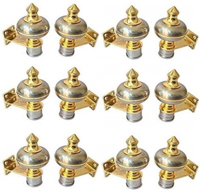 Shining Silver Curtain Hooks, Curtain Knobs, Curtain Rods, Rod Rail Bracket Metal(Pack of 12)