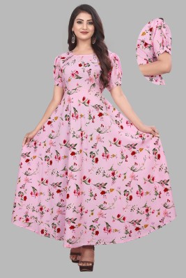 OSWORLD Women Maxi Pink Dress
