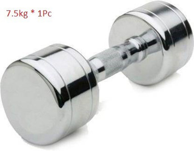 Fitness Kart 7.5 Kg X 1 Pcs premium Steel Chrome Fixed Weight Dumbbell(7.5 kg)
