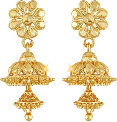VIGHNAHARTA Shimmering Beautiful Screw back Jhumki earring for Women and Girls{VFJ1794ERG } Alloy Jhumki Earring