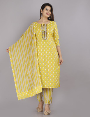 Highlight fashion export Women Kurta Pant Dupatta Set
