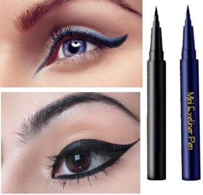 SEUNG Professional Eyeliner Pen - Fast-drying Waterproof & Smudge Proof Eye Liner 2.4 ml(BLACK, BLUE)