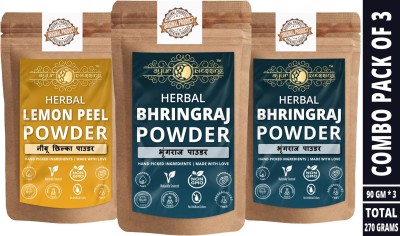 Ayur Blessing Bhringraj, Lemon Peel and Bhringraj Powder, Skin Care Combo(270 g)