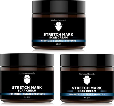 UrbanMooch Stretch Marks Cream for Reducing Stretch Marks & Scars for Men-50gm-3-Jar- Men(150 g)