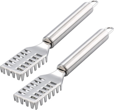 LIFESAAY Fish Scale Remover Scraper Shaver for Fast Cleaning Fish Skin Stainless Steel Fish Scaler(Pack of 2)