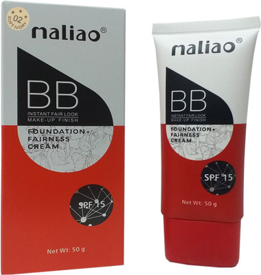 maliao BB Cream Instant Fair Look Makeup Finish Foundation Soft Ivory Foundation(Soft Ivory, 50 g)