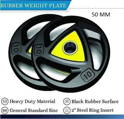 Fitness Kart 20 kg Olympic Triangle Weight Plates (10x2 )- 50 mm Hole Home Gym Combo