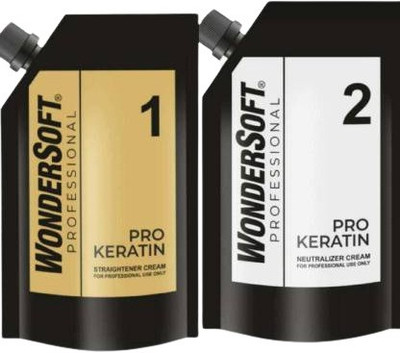 Wondersoft Professional 1000ML Pro Keratin Hair Straightening Cream With Neutralizer(1000 ml)