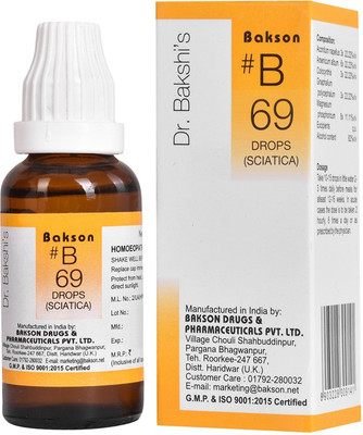 Bakson Dr Bakshis B Drop 69 - Sciatica Drops(2 x 30 ml)