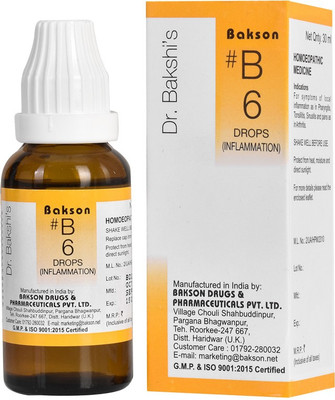 Bakson Dr Bakshis B Drop 6 Inflammation Drops(2 x 30 ml)