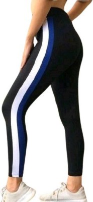 PRANSH FASHION Blue, Black Jegging(Striped)