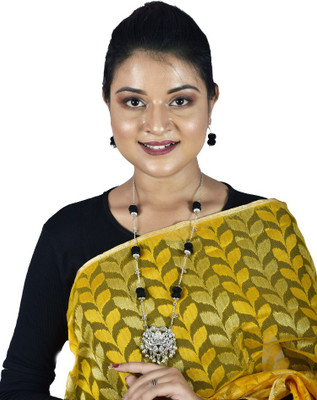 DOM Oxidised Silver Multicolor Jewellery Set(Pack of 1)
