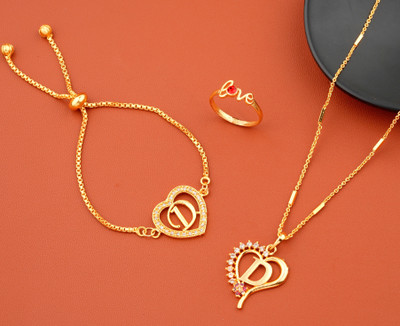 Vraj india Metal, Copper Gold-plated Gold Jewellery Set(Pack of 1)