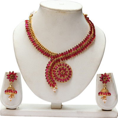 Ethnicking Copper Gold-plated Gold Jewellery Set(Pack of 1)
