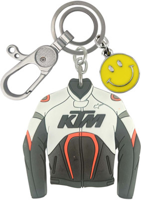 HANDSOME ISK Multicolor KTM Jacket Stylish Locking Lock With Yellow Smiley Key Chain