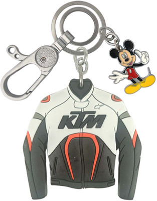 HANDSOME ISK Multicolor KTM Jacket Stylish Locking Lock With Mickey Mouse Key Chain