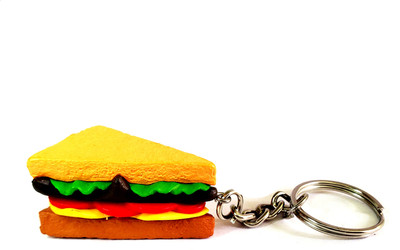 ShopTalk Bread shape Sandwich High quality Key Chain
