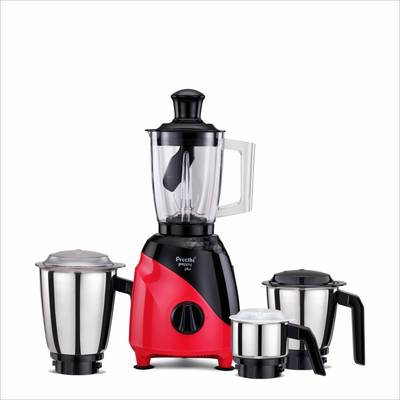 Preethi Peppy Plus MG 246 - Super Food Jar with texture builder & 3D airflow technology 750 Juicer Mixer Grinder (4 Jars, Black, Red)