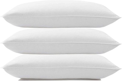 ROYALREOX Microfibre Solid Sleeping Pillow Pack of 3(White)