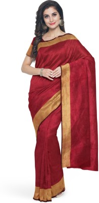 Suali Printed Daily Wear Cotton Silk Saree(Red)